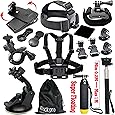 Black Pro Basic Common Outdoor Sports Kit for GoPro Hero 5 / Session 5/4/3/2/1 (13 Items)