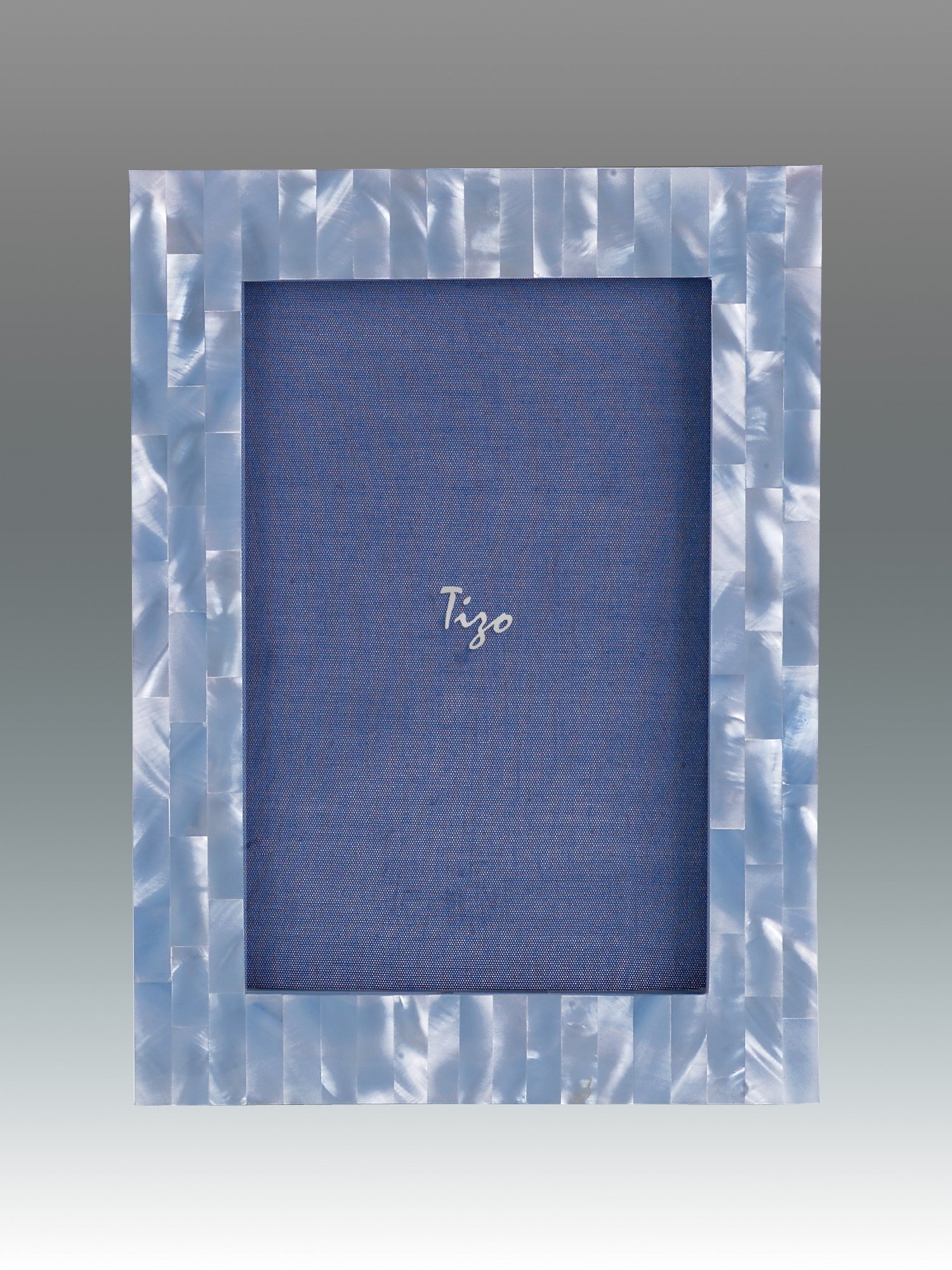 Tozai Home Tizo 5x7 Blue Mother of Pearl Frame, Made in Italy