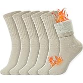 BomKinta Wool Hiking Socks Women - Merino Thick Warm Thermal Boot Socks - Winter Cozy Crew Sock Gifts Size 5-11