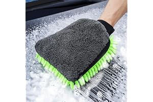 X XINDELL 2 Pack Ultimate Car Wash Mitt Set- XINDELL Microfiber Wash Mitts, Scratch-Free Car Cleaning Washing Sponge Glove - Lint Free