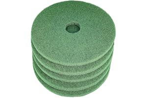 Virginia Abrasives 416-50165 Floor Maintenance Pads, Heavy-Duty Cleaning and Stripping Pads for Floor Machines. Non-Woven, Thick Scrubbing Pads for Replacement. Ensure Clean Floors! 5 Pack 16" Green