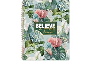 PLANRAGE Planner 2024-2025 - Academic Planner 2024-2025, Jul. 2024 - Jun. 2025, 2024-2025 Planner Weekly and Monthly Spiral Bound with Tabs, 8" x 10"- Floral