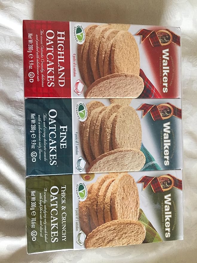 Walkers Oatcakes Triple pack (Highland,Fine & Thick and Crunchy
