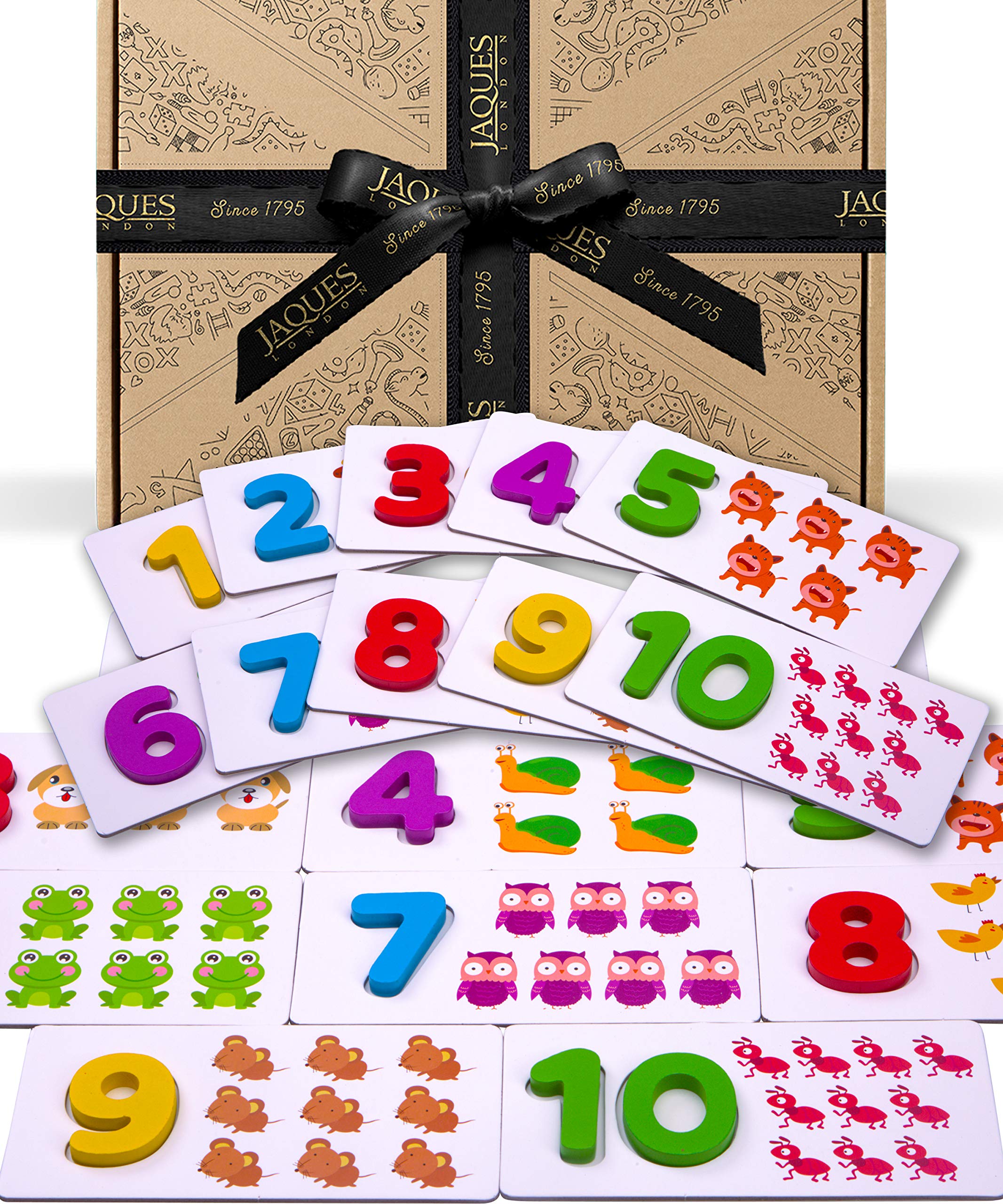Jaques of London Maths Games | Counting Toys & Maths Resources | Math Game Numbers 1 – 10 | Since 1795