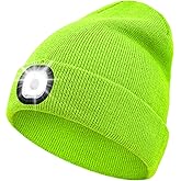 Beanie with Light, Winter Warm LED Beanie, Built-in Headlamp Rechargeable for Men Women, Multiple Colors Available