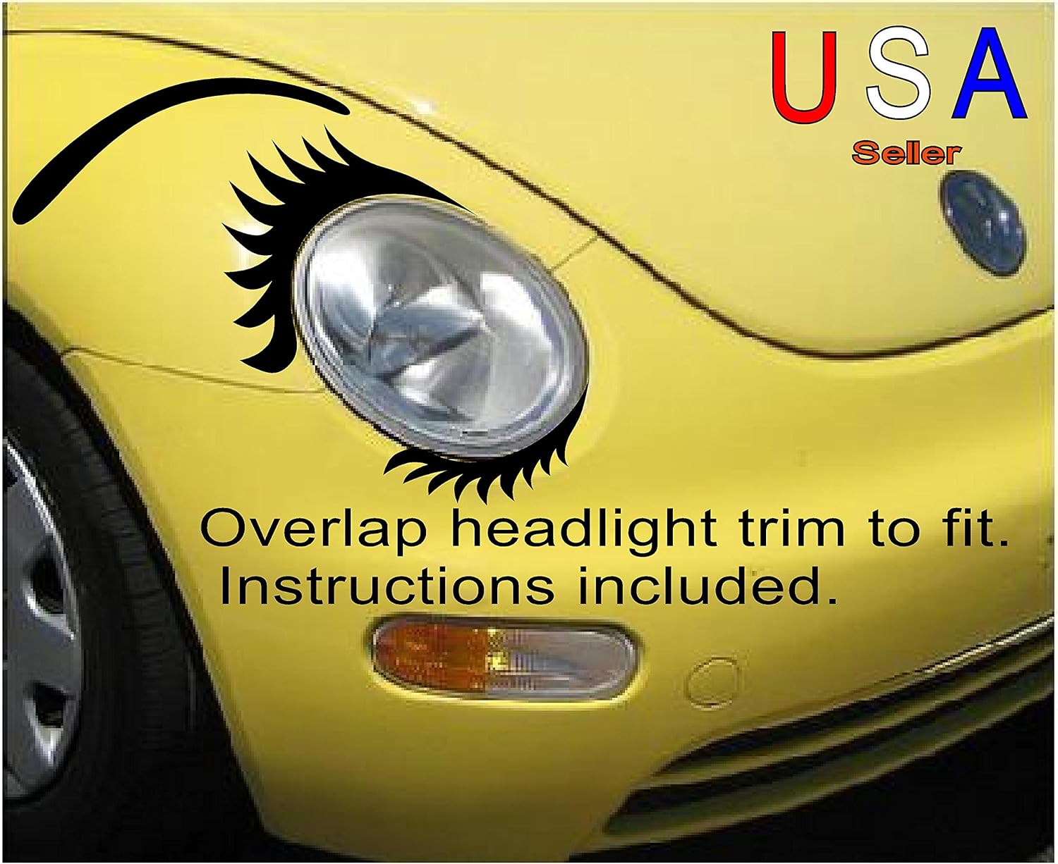 Amazon Co Jp 車まつ毛セットlowers And Eyebrows面angel目ヘッドライト用vw Bug Usaデカールステッカー スポーツ アウトドア