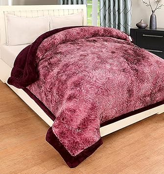 selective Soft Microfibre Winter Heavy Quilt, Double Size, Metallic Brown