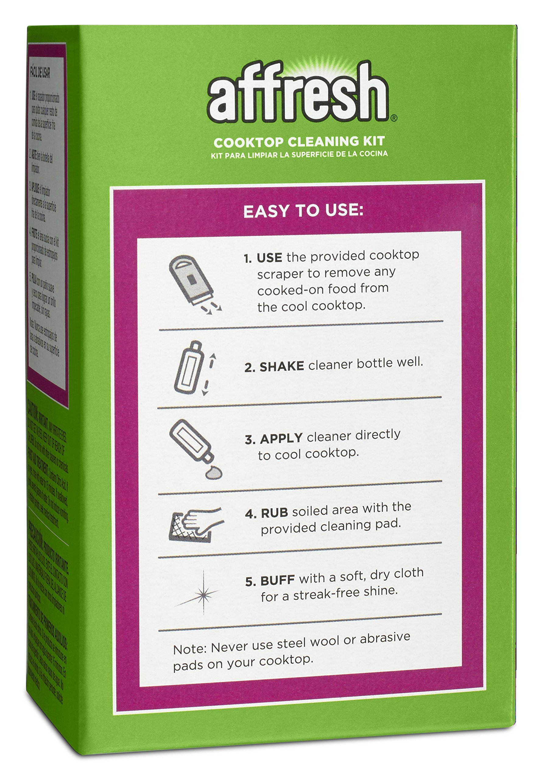 Affresh W11042470 Cleaning Kit (Cooktop Cleaner, Scraper and Scrub Pads