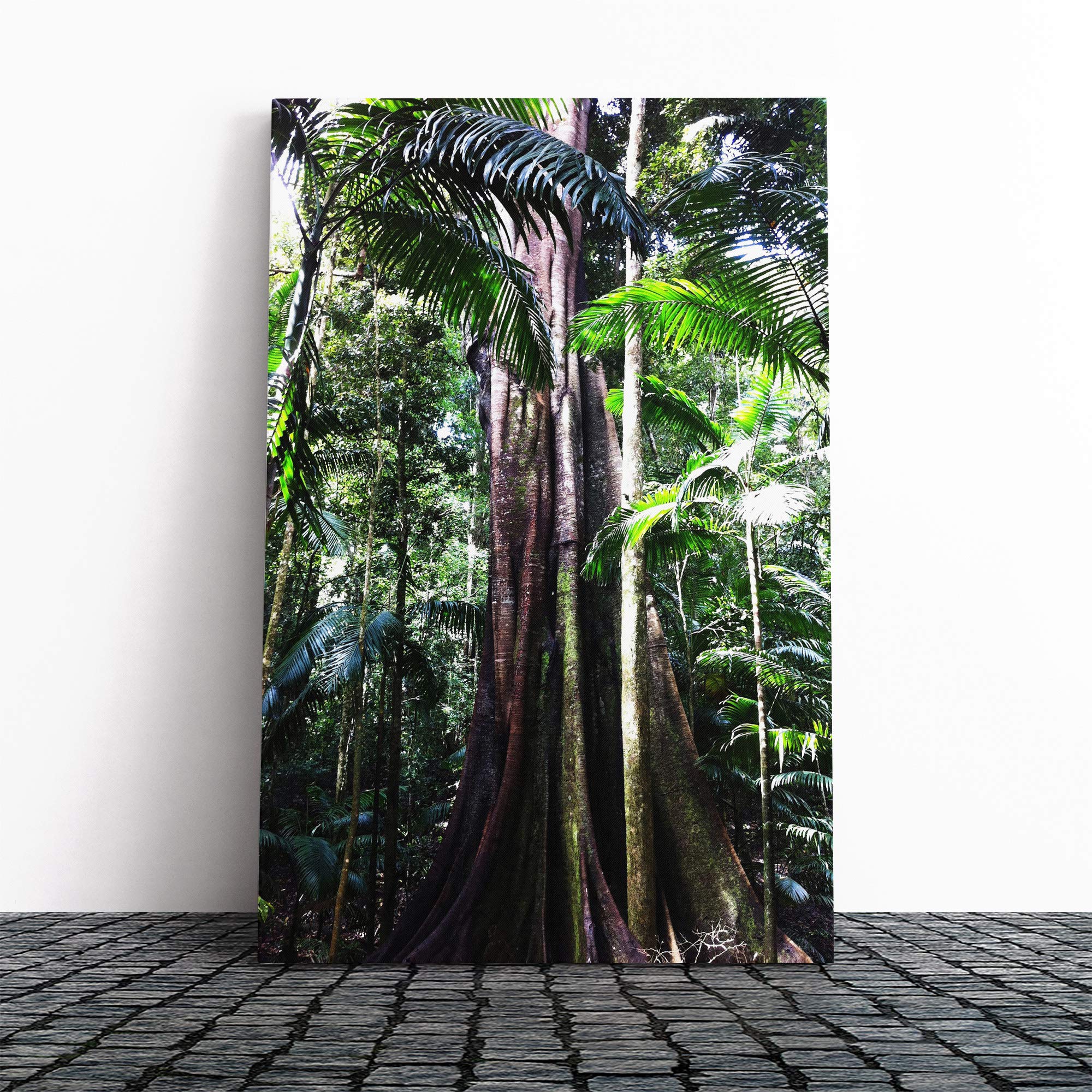 Jungle Rainforest (3) Canvas Print | Gallery Wrapped 30mm Frame Wall Art | 20x14 inches | Ready to Hang | Modern Picture | Living Room Bedroom Lounge Office