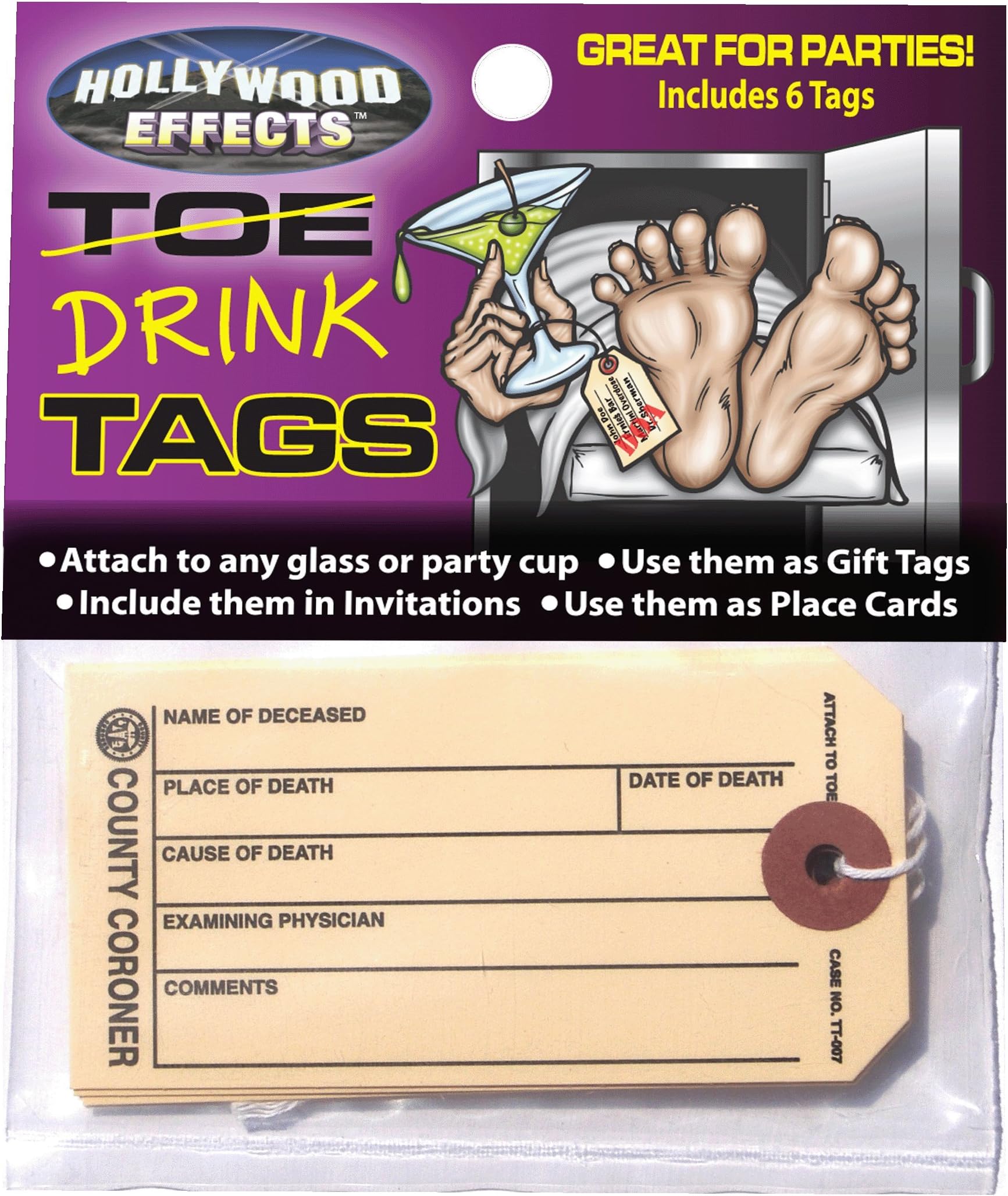 Hollywood EffectsToe / Drink Tags