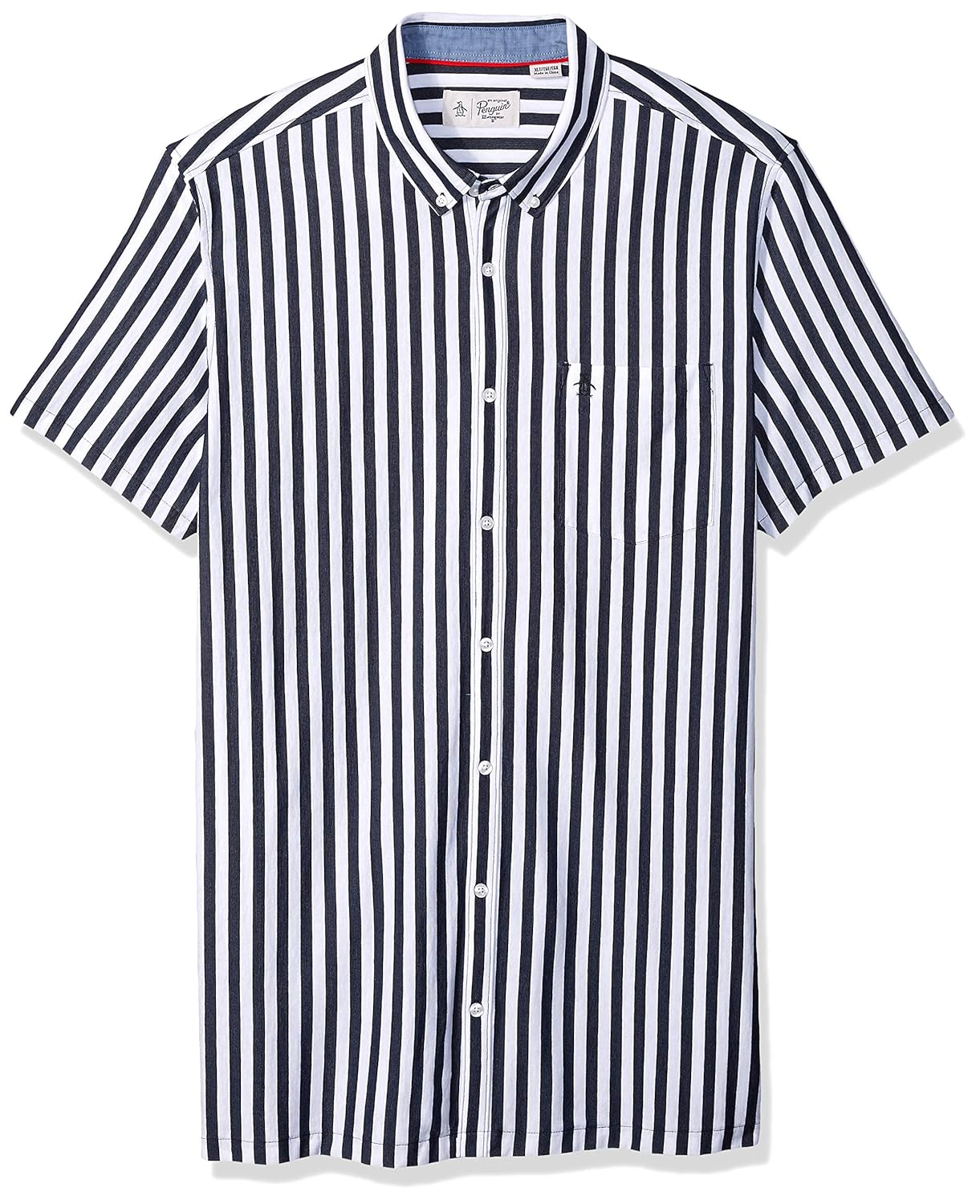 Original Penguin Mens Big and Tall Short Sleeve Knit Button Down
