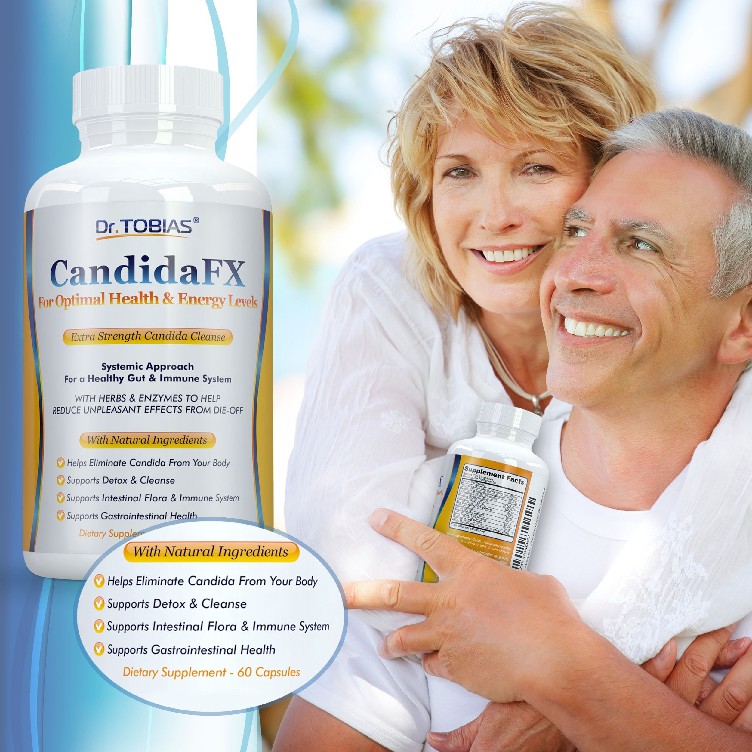 CandidaFX Extra Strength Candida Cleanse With Herbs & Enzymes To