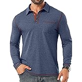 Sailwind Mens Long Sleeve Polo Shirts Cotton Fashion Casual Classic Collared Golf Shirts