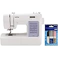 Brother CS5055 Computerized Sewing Machine, 60 Built-in Stitches, LCD Display, 7 Included Feet and 6-Piece Premium Sewing Thread Pack