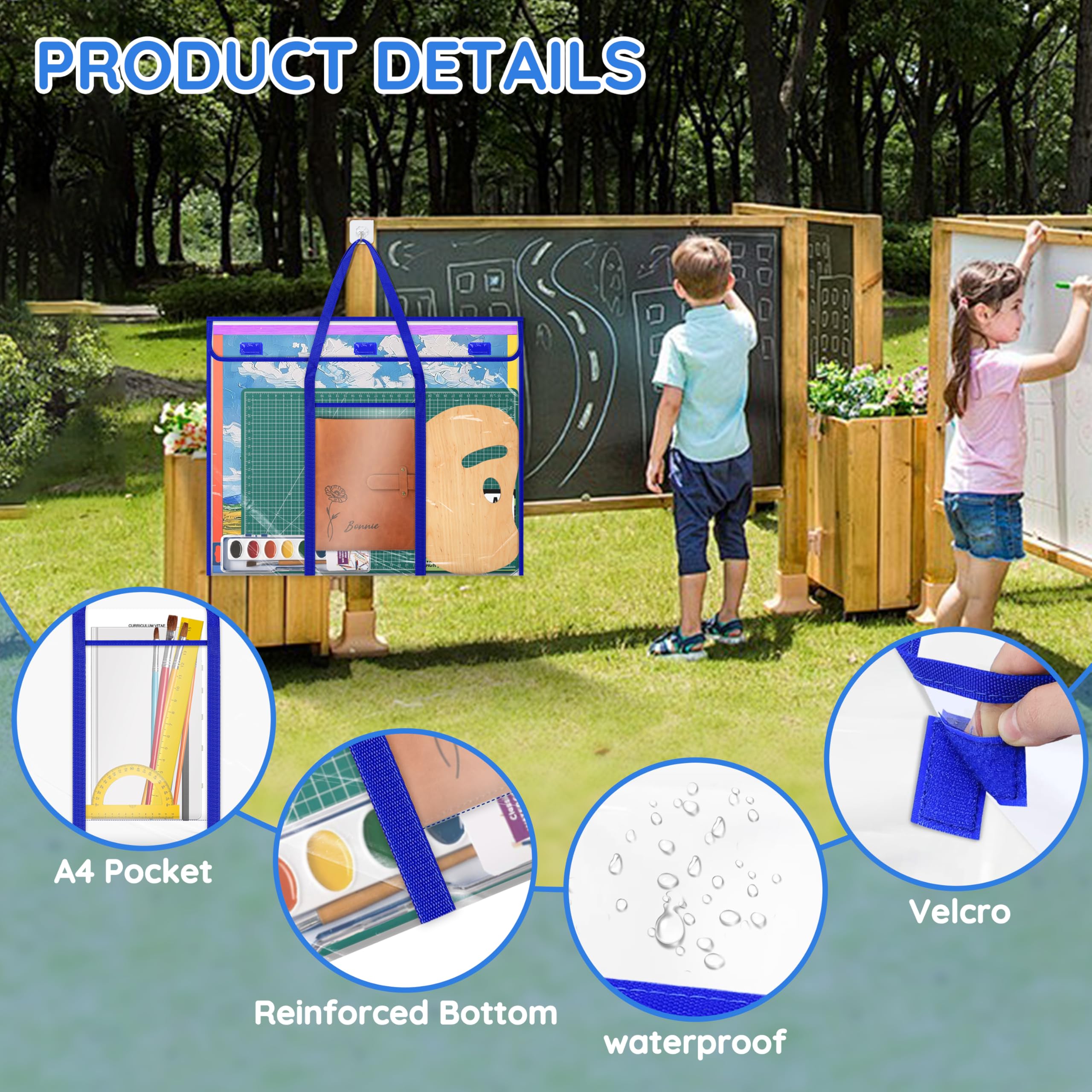 ZKOO Bulletin Board Poster Storage, Extra-Large Storage Chart Bag 30