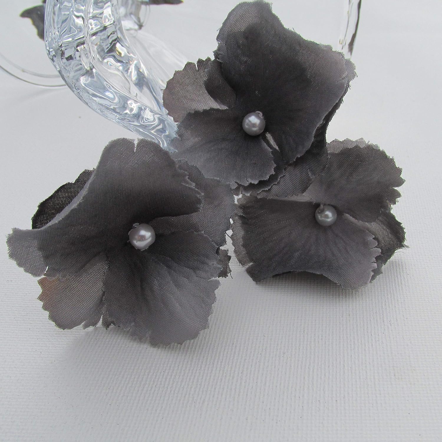 Grey hair pins, grey flower hairpins, wedding hair accessories, mother