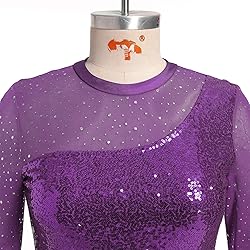 AFAVOM Sequin Figure Skating Dress for Women Girls