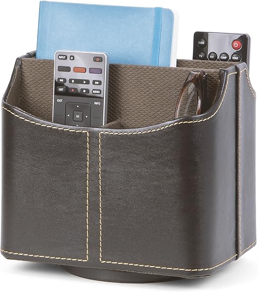 Brown Remote Control Holder TV Remote Caddy Desktop Organizer 5
