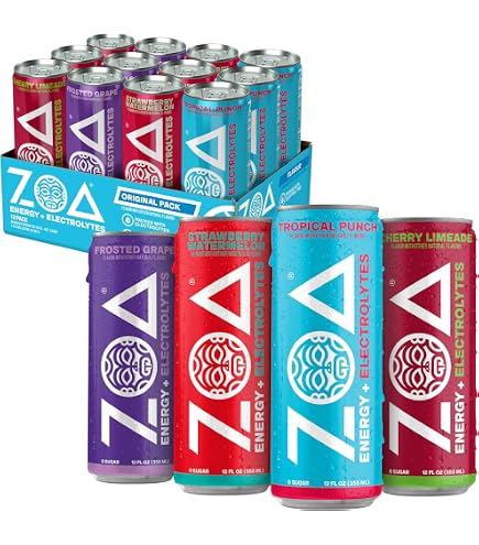 ZOA 　　　　　　　　　　　　　　　　　Z.O.A Amazon.com : ZOA Zero Sugar Energy Drink, Fan Favorite Variety