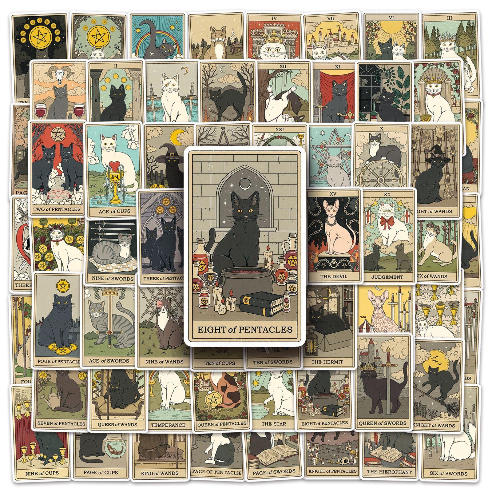 Photo 1 of 78Pcs Magic Potion Stickers Tarot Card Stickers Potion Label Stickers Bookish Stickers Water Computer Stickers for Adult