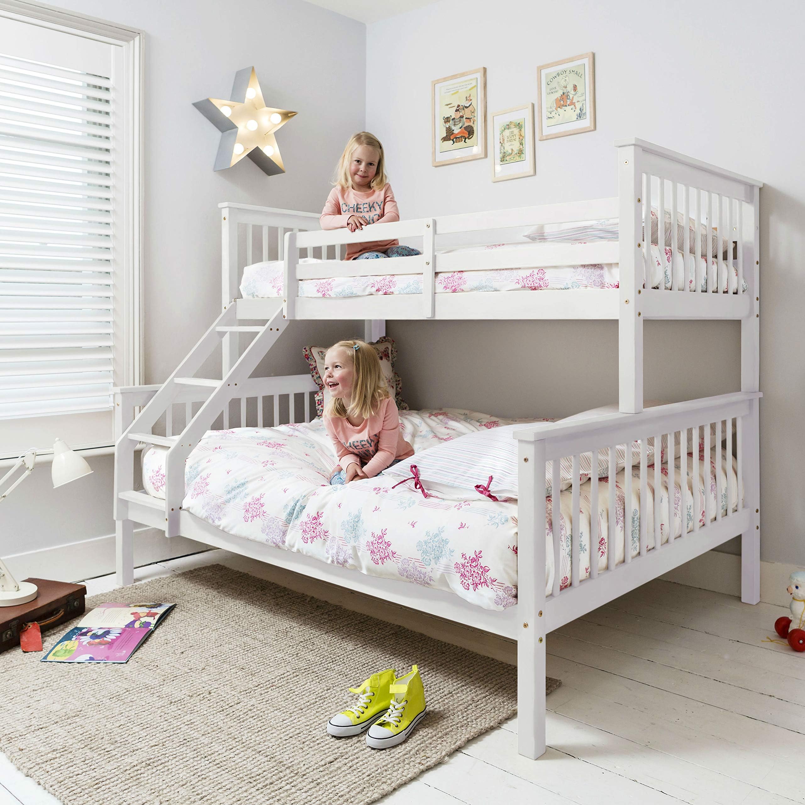 Noa and Nani - Hanna Triple Bed Bunk Bed | European Size 200cm - (White)