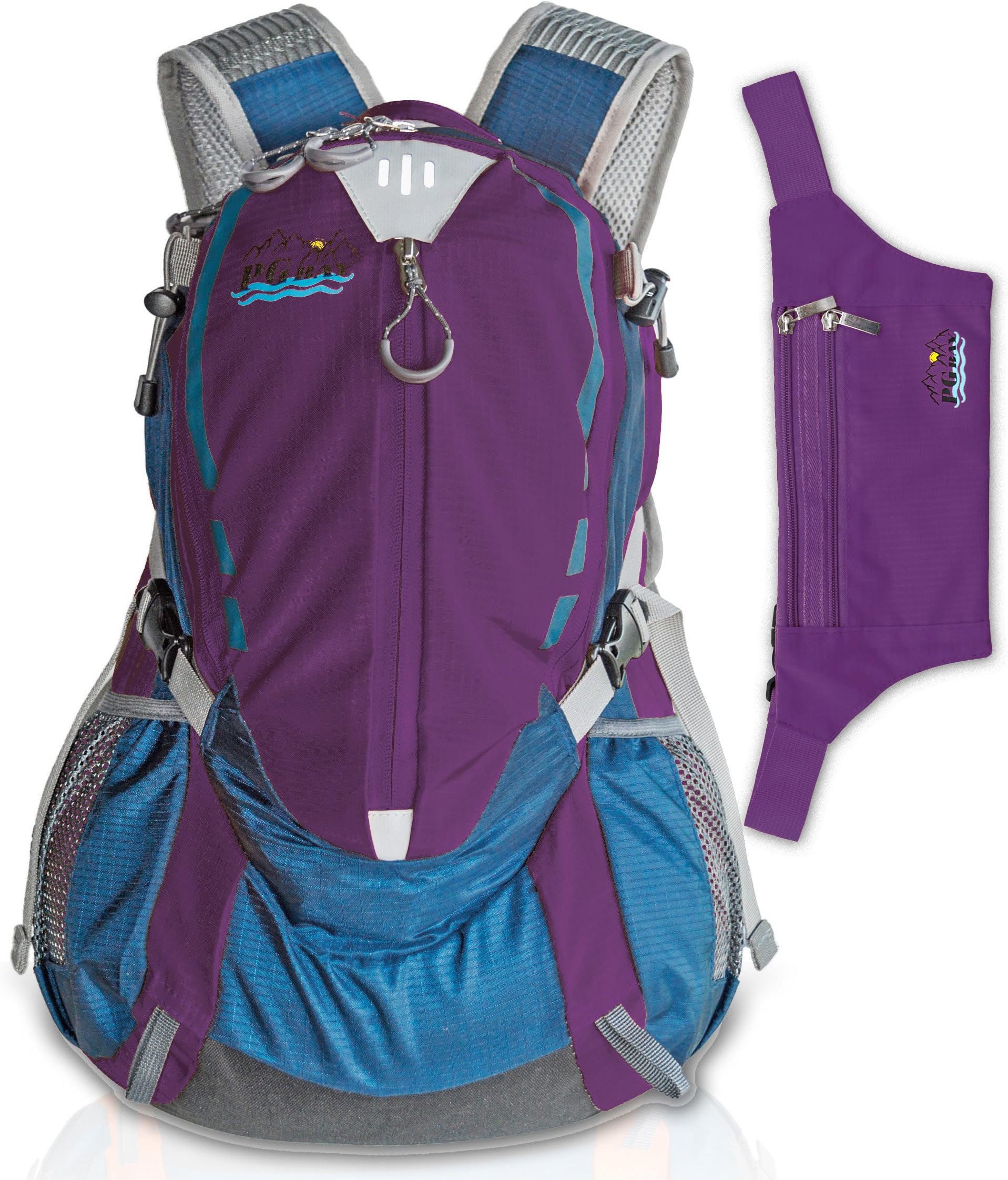 Travel Backpack & Waist Pack (Purple)