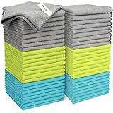 AIDEA Microfiber Cleaning Cloths-50PK, Softer Highly Absorbent, Lint Free Streak Free for House, Kitchen, Car, Window Gifts(1