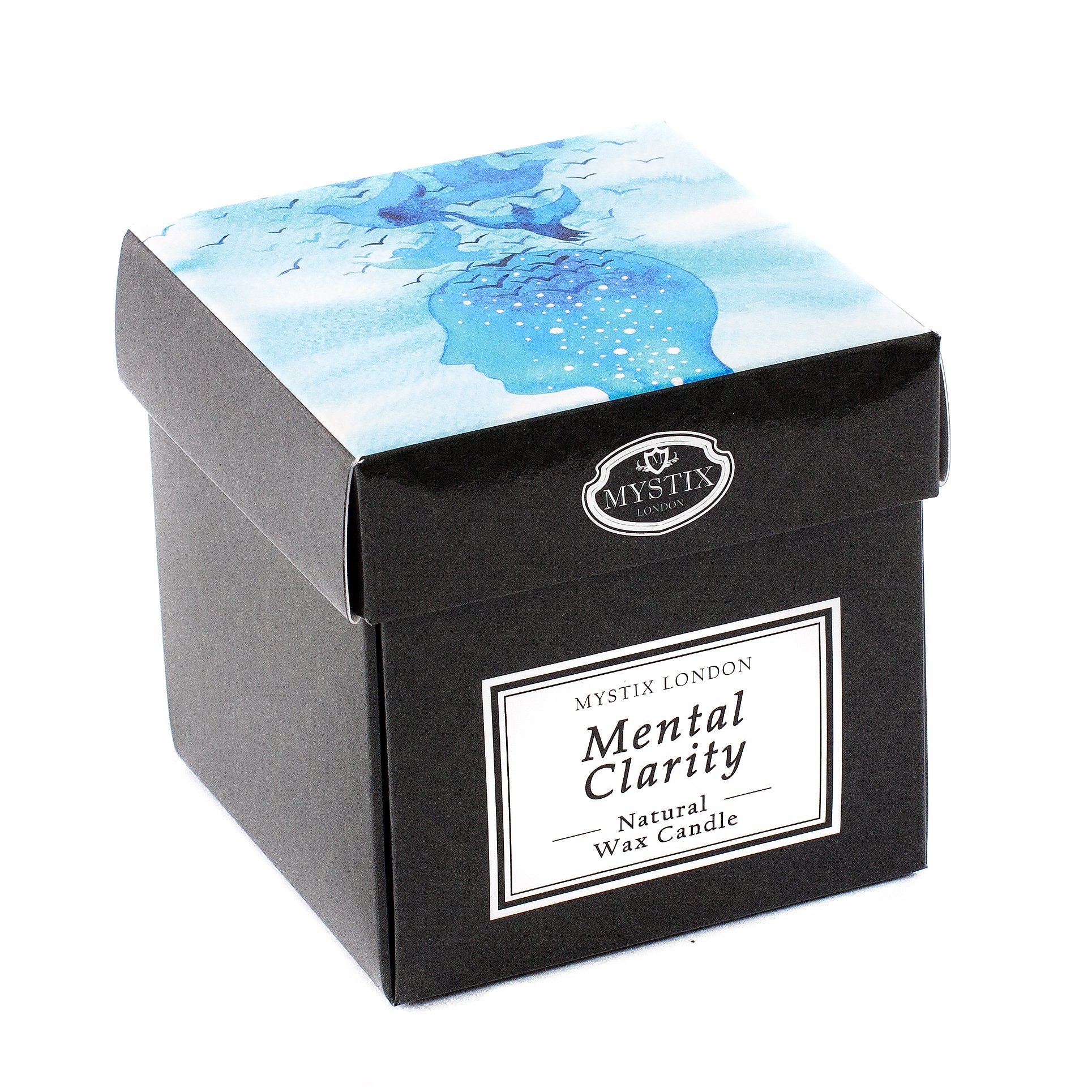 Mystix London | Mental Clarity - Scented Candle Large 29cl | Best Aroma for Home, Kitchen, Living Room and Bathroom | Perfect as a Gift | Reusable Glass Jar