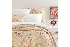 Pine Cone Hill INES Linen Multi Duvet Cover, Full/Queen Size, Multi Floral Pattern