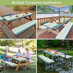 Picnic Table Cover with Bench Covers Camping