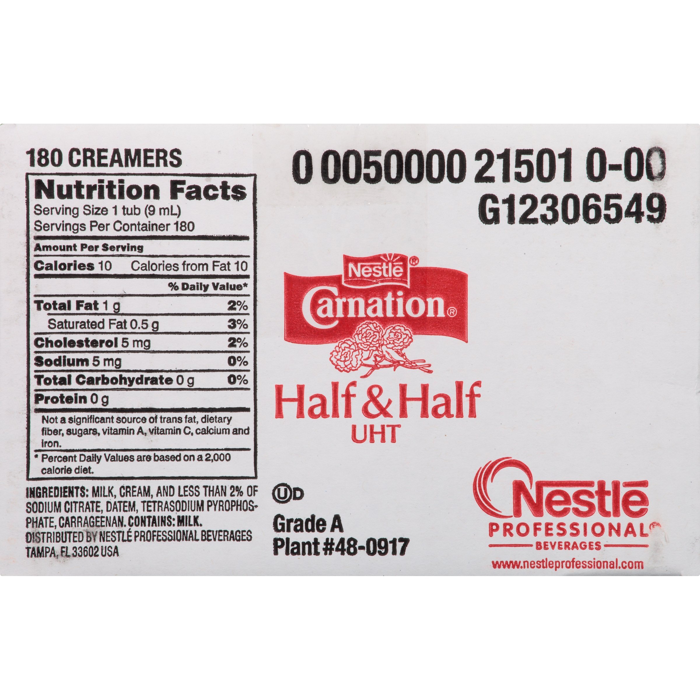 Carnation Half and Half Liquid Creamer Singles, 180 Count Buy Online
