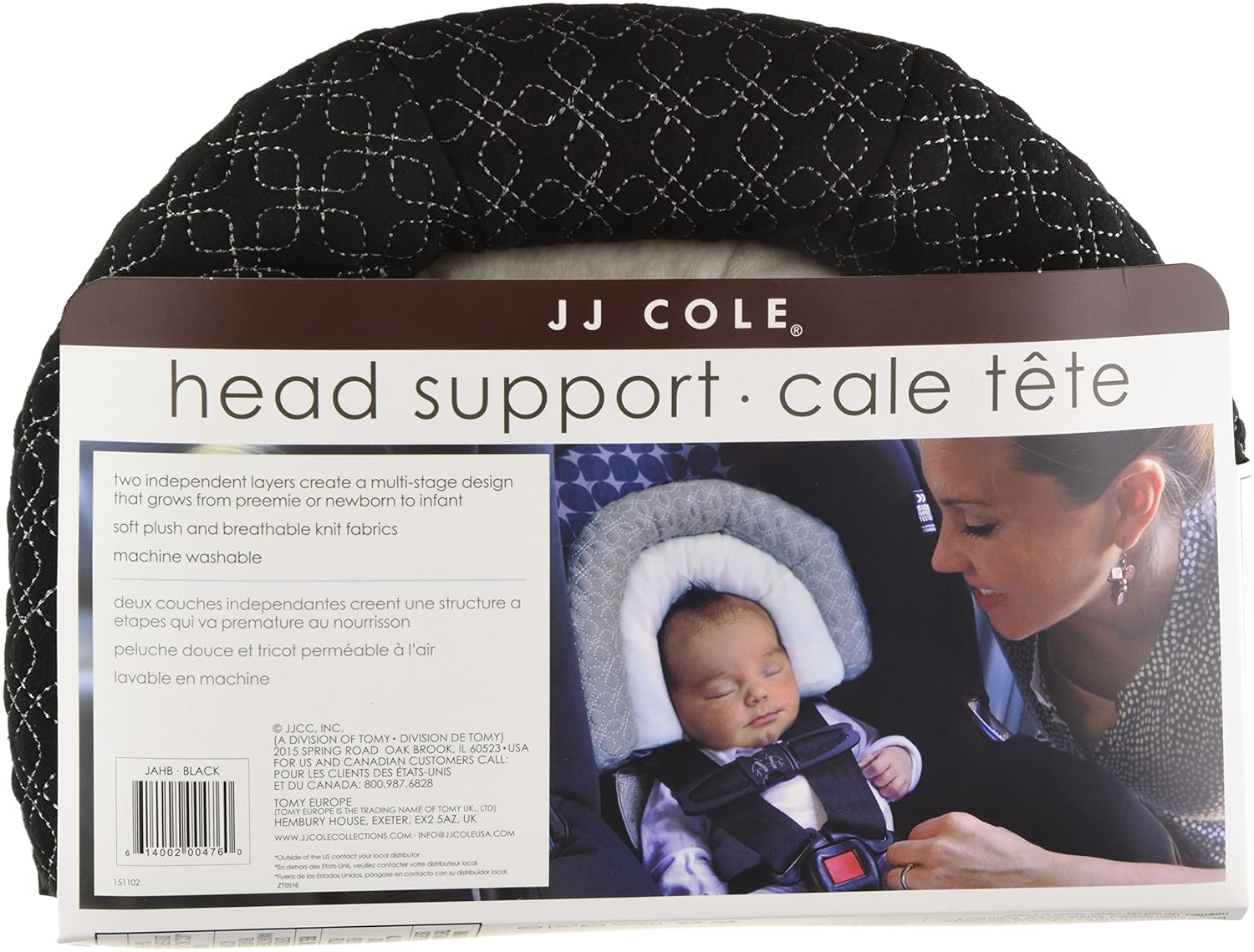 black infant head support