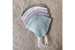 SHASHE Cotton Linen - Anti-Pollution Face Mask 3 Layered Face Mask - Adjustable, Washable, Reusable (Dusty Pastels)