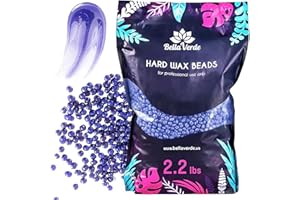 Bella Verde Wax Beans 2.2lb - Hard Wax Beads for Hair Removal - Multipurpose Home Waxing Kit for Men and Women