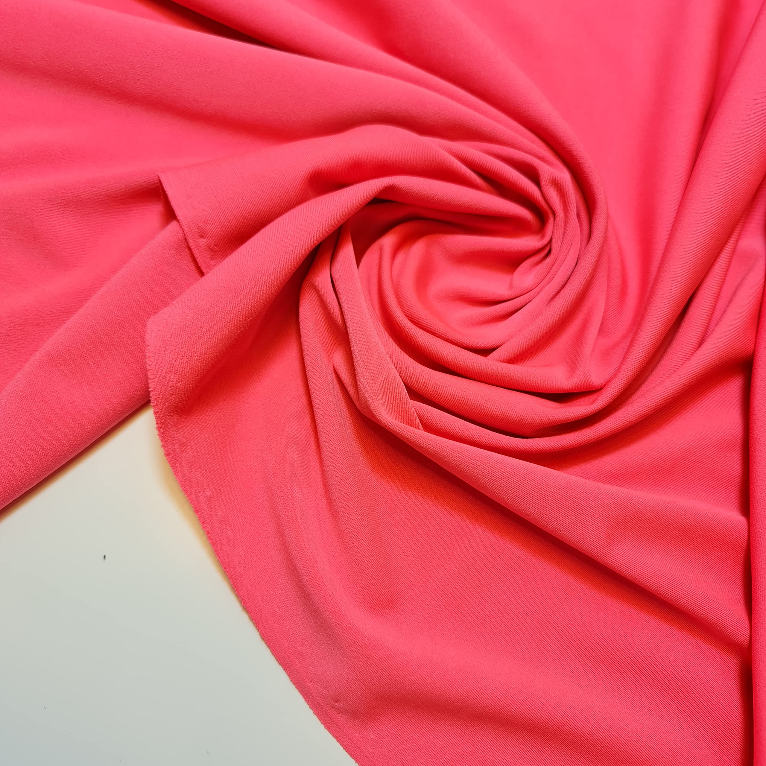 Scuba Crepe Breathable Superior Quality Stretch Wet Suit Dress Fabric 140cm Wide (1 Meter, Neon Pink)