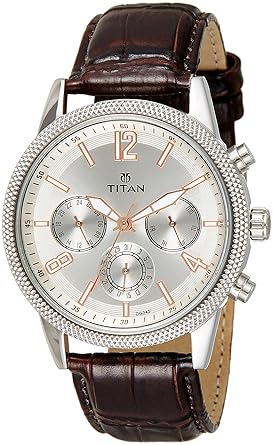 Titan Neo Analog Silver Dial Men's Watch-NK1734SL01