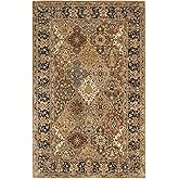 SAFAVIEH Persian Legend Collection Area Rug - 7'6" x 9'6", Light Green & Black, Handmade Traditional Wool, Ideal for High Tra