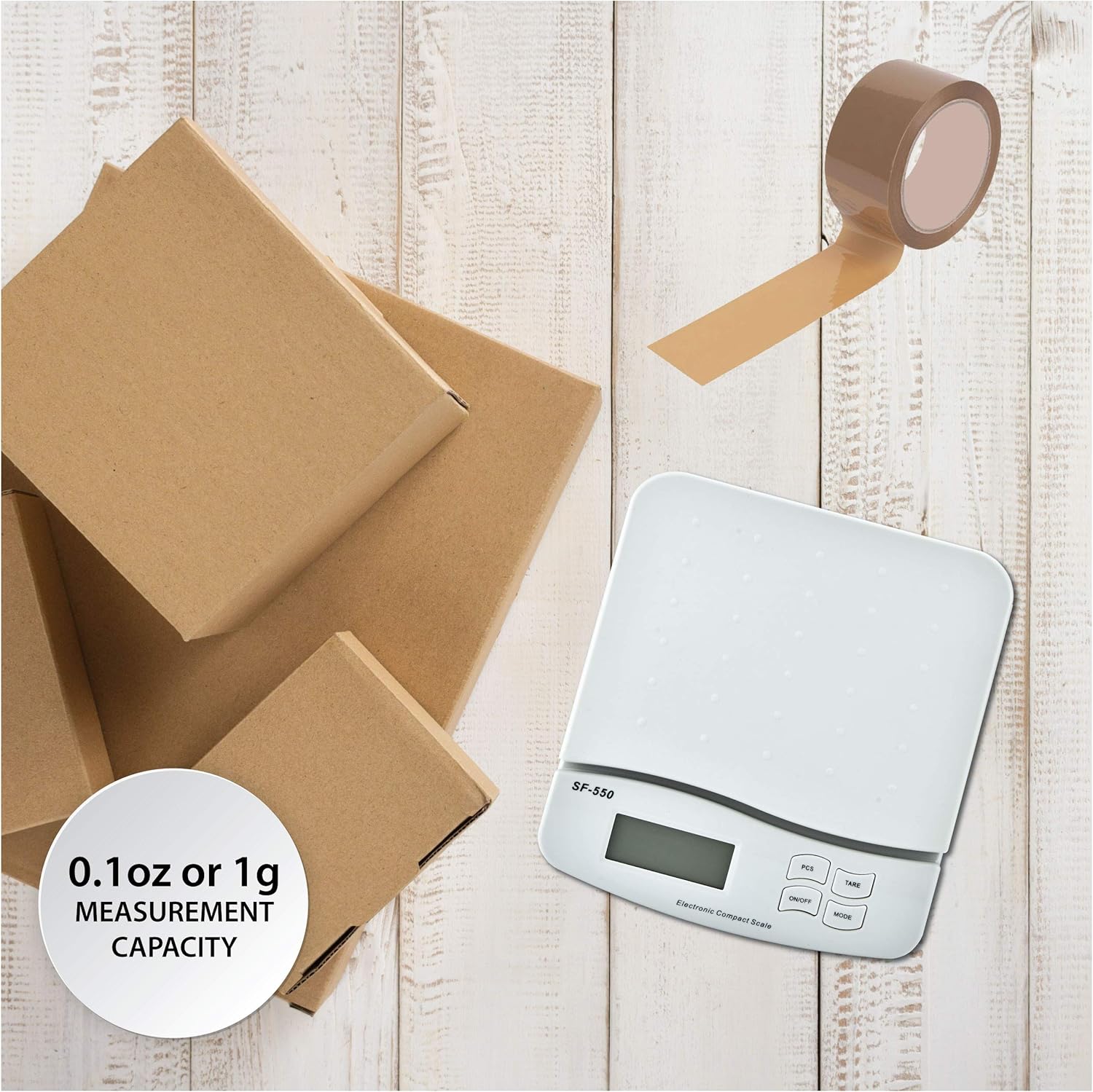 Horizon SF-550 V2 55 LB x 0.1 OZ Digital Postal Shipping Scale with Counting Function : Office Products