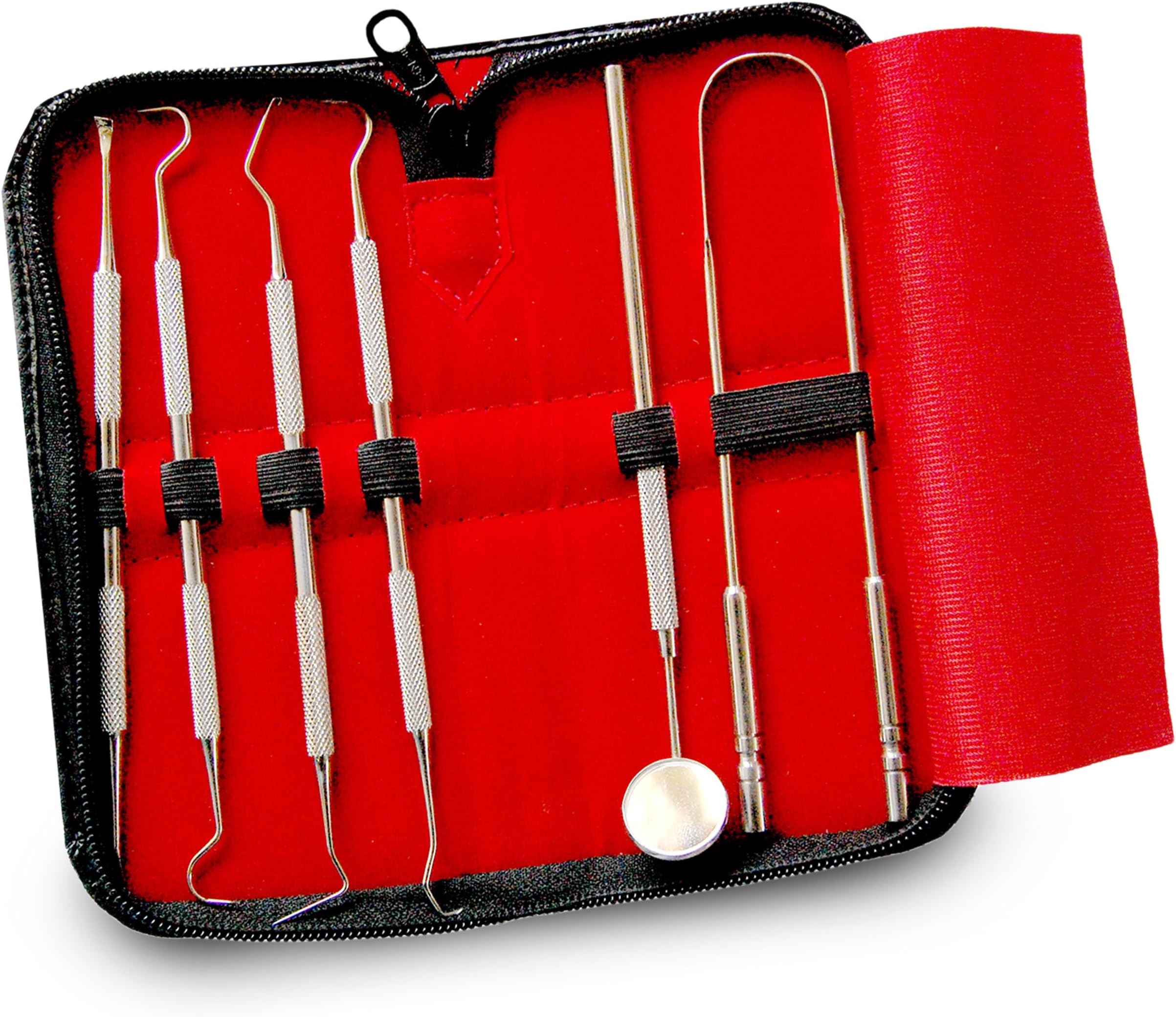 Casa Vita Dental Tools & Hygiene Kit - 6 Tools with Tongue Scraper