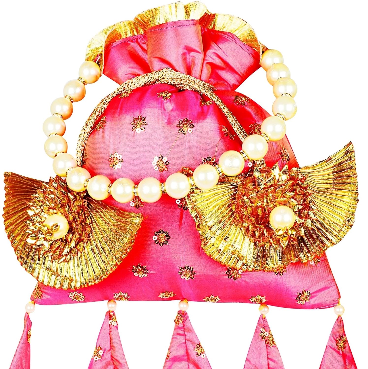 bombay haat women's potli (white, bp0001)