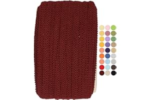 JACOB BICERRI Burgundy Braided Gimp Braid Trim - 50 Yards - 31+ Colors - Upholstery lace Braided Gimp Cord Trim Scroll Braid Trim Turkish Trim for Costumes Home Decor Upholstery Craft Sewing DIY GT28066…