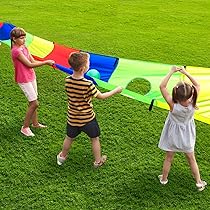 Amazon.com: Halloscume Juego de paracaídas para niños de 18 x 3 ...
