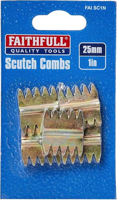 Faithfull FAISC1N Scutch Combs 25mm 1 Inch Pack of 5 Chrome Vanadium Steel