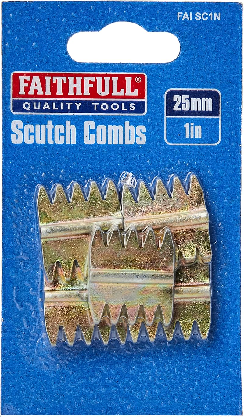 Faithfull FAISC1N Scutch Combs 25mm 1 Inch Pack of 5 Chrome Vanadium Steel