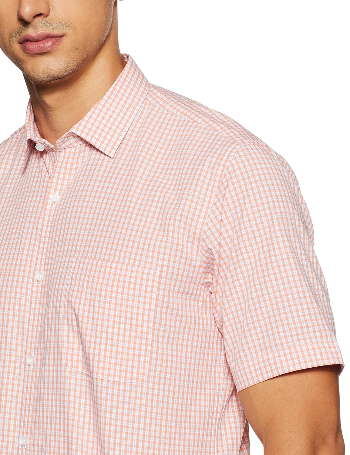 peter england men's solid regular fit formal shirt