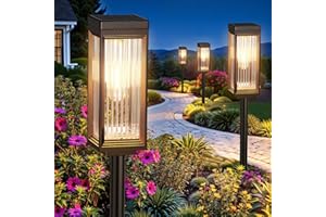ELECLINK Solar Pathway Lights Outdoor, 6 Pack Upgraded Solar Lights Outdoor Waterproof, Bright Up to 15 Hrs Auto On/Off Garden Light for Yard Patio Lawn Path Walkway Driveway Outside Decor