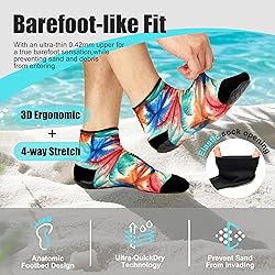 RANDY SUN Unisex Barefoot Beach Socks, Smooth