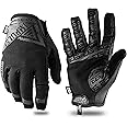 Glove Station The Impulse 2.0 Gloves - Suede Leather Palm for Durability, Protection, Breathable Spandex for Motorcycle Gloves, and Work, Black, XX-Large