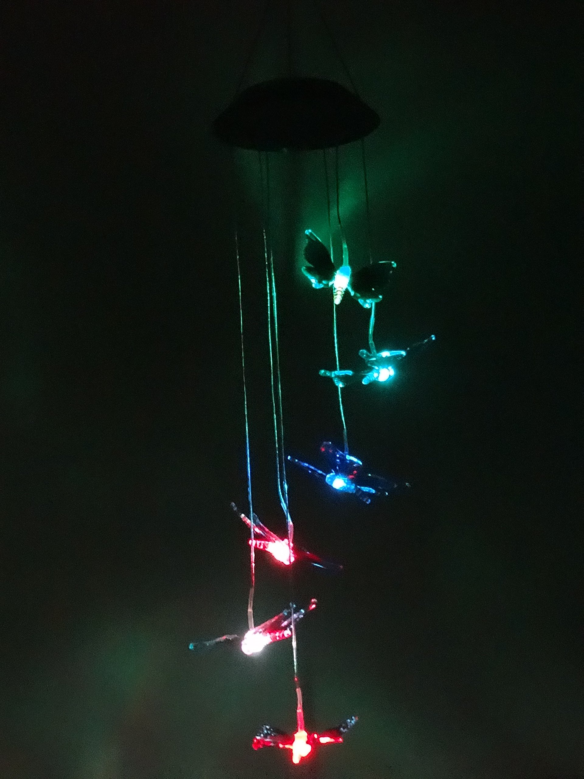 Xhope Changing Color Butterfly Solar Wind Chimes LED Light Solar Windchime Night Lights Solar Hanging Lantern Outdoor Decorative for Patio Deck Yard Home Garden Bedroom