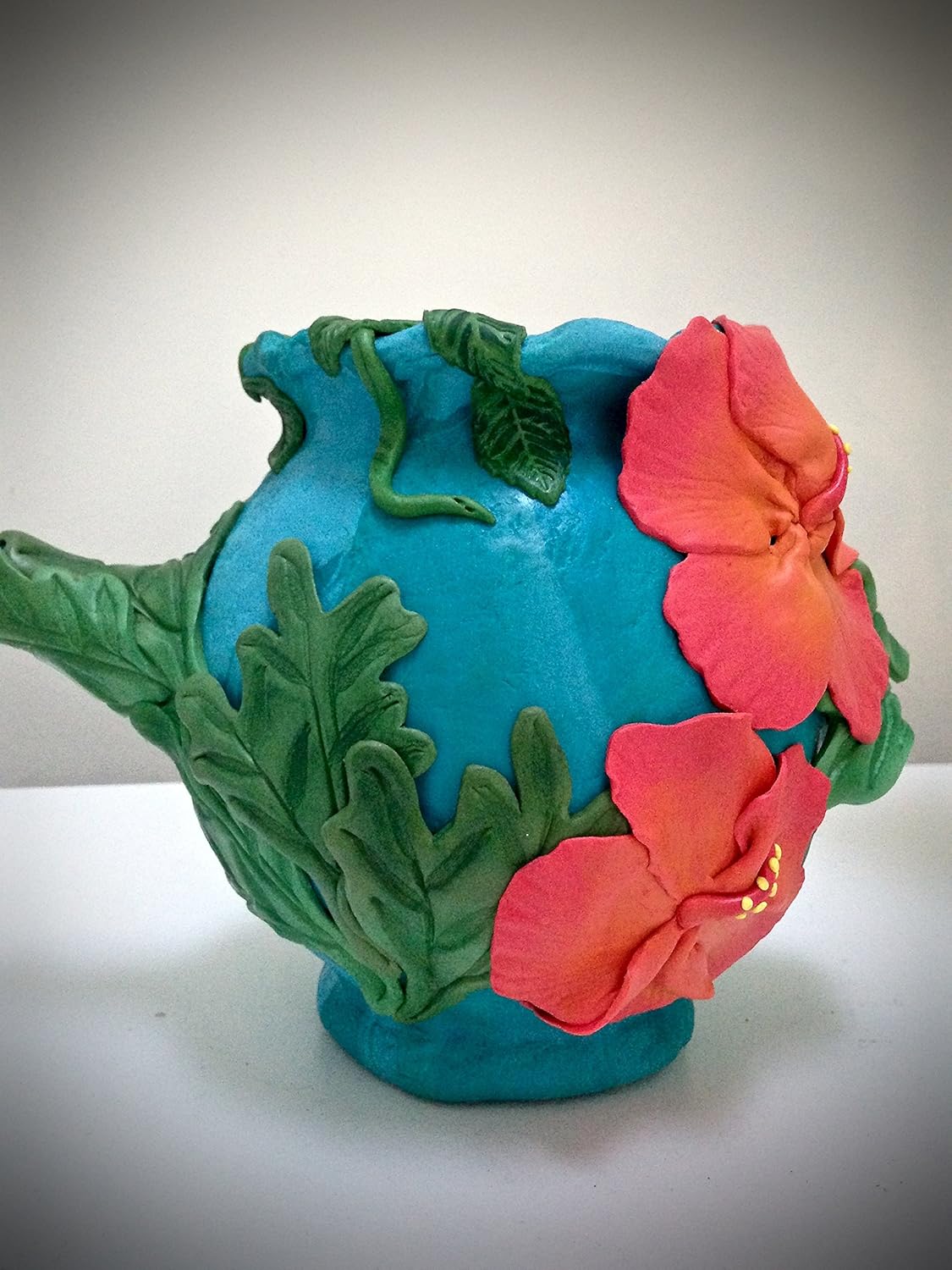 Amazon Com Tropical Dream Polymer Clay Vase Handmade